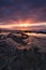 Sunrise alongside the Great Ocean Road in Australia