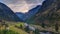 Sunrise in the Alps timelapse with impressive light and clouds. Tyrol, Austria.