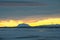 Sunrise around Mountain Herdubreid in North Icelandic countryside