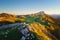 Sunrise in Arraba with view of Lekanda mountain in Gorbea