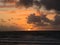 Sunrise in August in Wailua Bay on Kauai Island, Hawaii - Wailua River Entering Pacific Ocean.