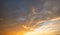 Sunrise background. Dramatic majestic scenery sunset. Sky with clouds in Sunrise sky light background. Sunrise with