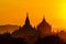 Sunrise of bagan pagoda