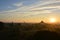 Sunrise in Bagan, at Shwesandaw Pagoda