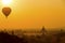 Sunrise balloon over Bagan.