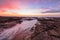 Sunrise on the Bar Beach in Newcastle NSW Australia.