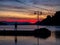 Sunrise on the bay of Nidri in Lefkas Ionian island