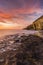 Sunrise on the beach of Corral in Carboneras