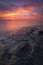 Sunrise on the beach of Corral in Carboneras