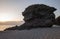 Sunrise on the beach of the dead of Carboneras