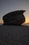 Sunrise on the beach of the dead of Carboneras