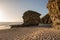 Sunrise on the beach of the dead of Carboneras