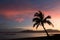 Sunrise at a beach, Fiji