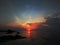 Sunrise. Beach Sayangheulang Garut Indonesia