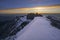 Sunrise behind Mytikas peak