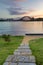 Sunrise behind Sydney Harbour Bridge from Balmain