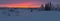 Sunrise beyond the Arctic Circle