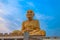 Sunrise at the big Buddhist Monks Luang Phor Tuad Statue