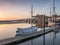 Sunrise with Boats in Wells Harbour