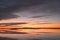 Sunrise at the Bonneville Salt Flats near Wendover Utah with spectacular water reflection