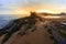 Sunrise in the Camello beach, Santander