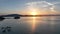 Sunrise on Cameo island in Greece. Cameo Wedding Island in Zakynthos, Greece.
