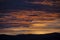 Sunrise clouds and mountains in Guatemala, dramatic sky with striking colors.