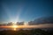 Sunrise with colorful cloud