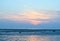 Sunrise with Colorful Sky over Infinite Horizon and Ocean - Vijaynagar Beach, Havelock Island, Andaman, India