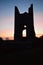 Sunrise colours at Wheal Uny Hinds Engine House, Redruth Cornwall Uk