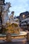 Sunrise and detail of Bernini fountain in Rome