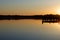 Sunrise at the dock on the river