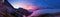 Sunrise in the Dolomites, panoramic pictures