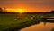 Sunrise dutch landscape