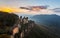 Sunrise from Echo Point in Blue Mountains Australia