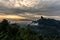 Sunrise at  the famous Mount Danxia