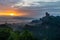 Sunrise at  the famous Mount Danxia