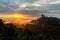 Sunrise at  the famous Mount Danxia