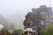 Sunrise with fog in El Torcal de Antequera, Malaga, Spain.