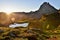 Sunrise in the french mountains