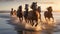 Sunrise Gallop: Wild Horses on the Beach at Dawn