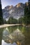 Sunrise on Glacier Point from the Merced river. Yosemite National Park, California, USA