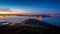 Sunrise at Golden Gate Bridge and city of San Francisco