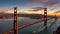 Sunrise at Golden Gate Bridge, San Francisco, CA