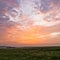 Sunrise and grassland