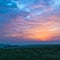 Sunrise and grassland