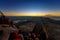 Sunrise greeted pilgrims on the holy mount Adams Peak