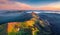 Sunrise on the highest mountain in Ukraine - Hoverla.