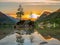 Sunrise at Hintersee Ramsau in Germany