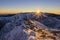 Sunrise at Hruba Kopa mountain at West Tatras